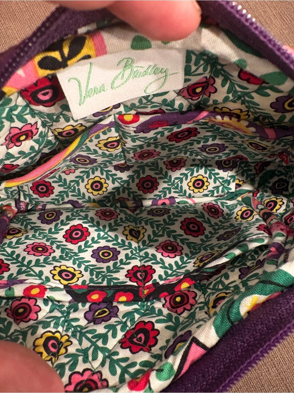 Vera Bradley Quilted Viva La Vera Mini Floral Paisley Colourful Shoulder Bag - Picture 3 of 7